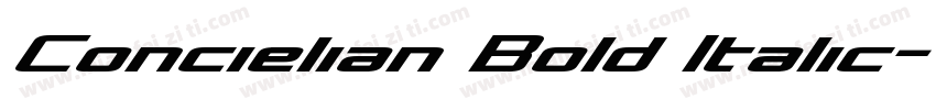 Concielian Bold Italic字体转换
